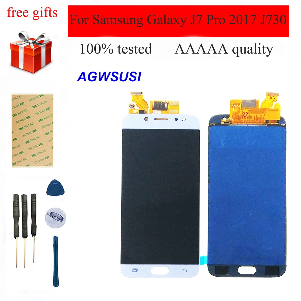 AMOLED/TFT для Samsung Galaxy J7 Pro 2017 J730 J730F ЖК дисплей сенсорный экран дигитайзер Сенсорная