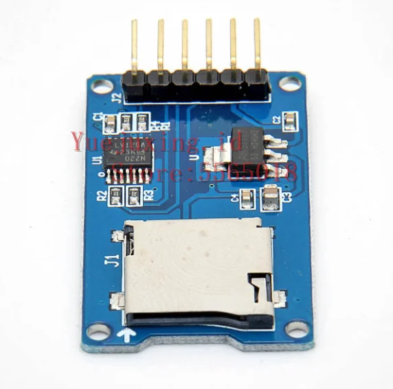 Модуль для чтения TF карт Micro SD 5 шт. интерфейс SPI с чипом преобразования уровня