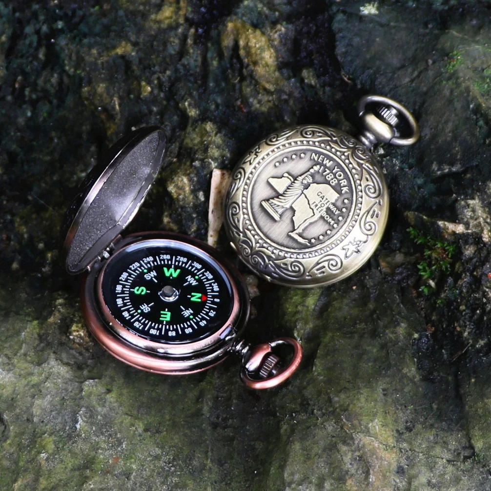 Металлический складной компас портативный карманный ретро Компас для часов