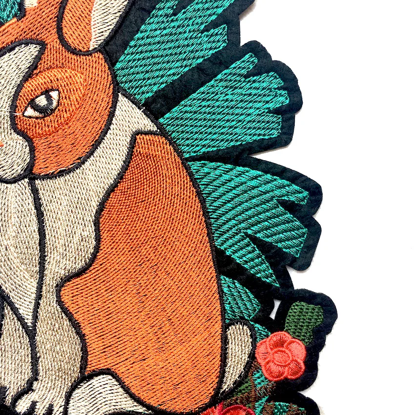 1 пара модных классный кролик с цветами нашивка аппликация значок одежда патч