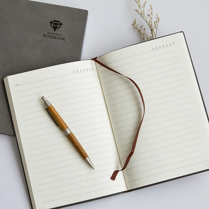 A7 канцелярские Винтаж кожи Nobal синий Кофе серый блокнот линии бумажная записная