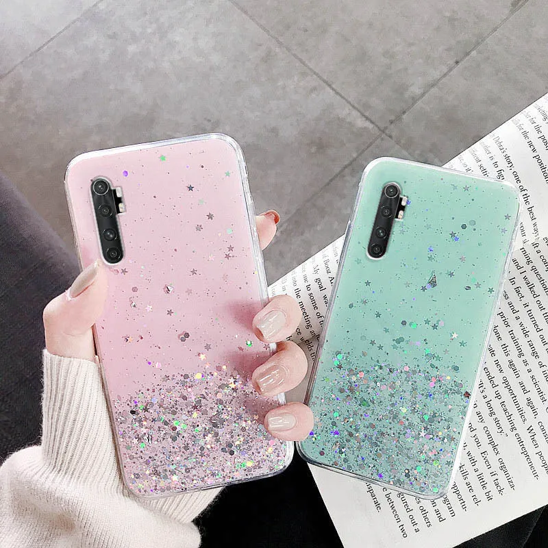 Glitter Bling Case For Xiaomi Redmi Note 10 Pro 9 8 7 9S 10S 11s Cases Mi 11 Lite 5G NE 12 12t 11t Funda Poco X3 GT X4 F3 M3 M4 
