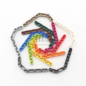 Технология Liftarm модифицированный изогнутый толстый 1x11,5 двойной 32009 Сделай Сам кирпич строительные блоки Совместимые аксессуары высокотехнологичные механические