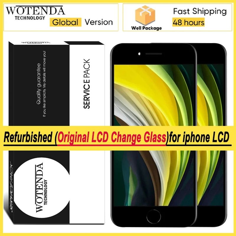 Восстановленный Оригинальный Сменный стеклянный дисплей для iPhone 5s 6 6S 7 8 Plus X XS Max