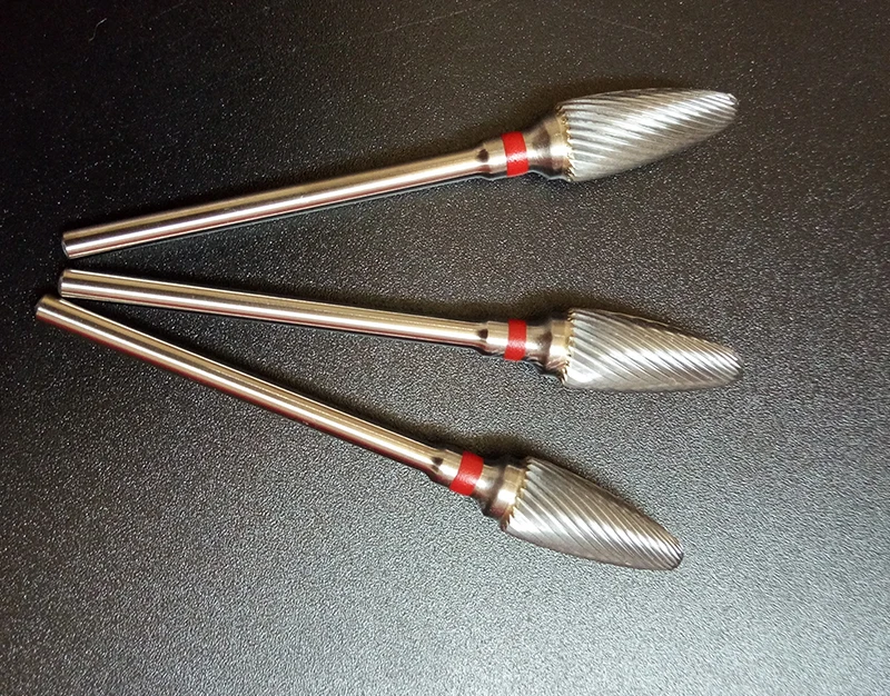 10 шт. спиральные Серебристые насадки для маникюра шлифовальный наконечник