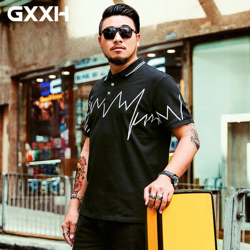 2020 брендовая одежда GXXH новинка мужская рубашка поло большого и высокого размера