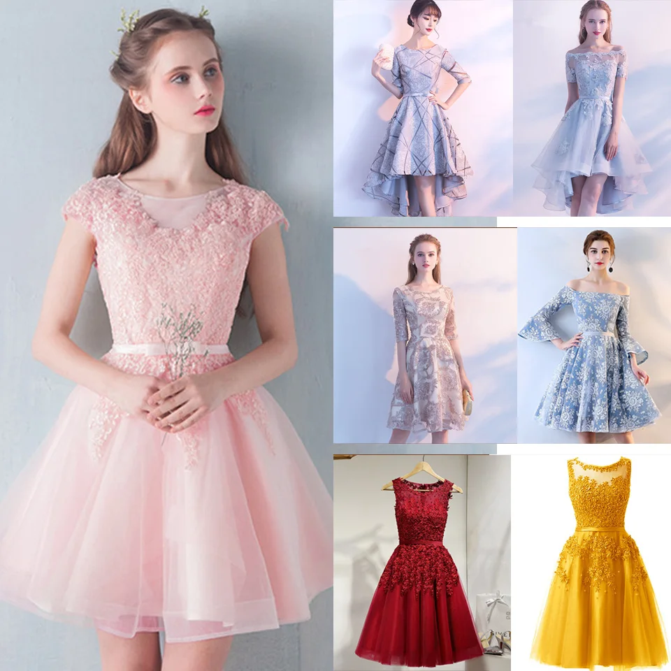 В наличии серые кружевные платья для выпускного вечера с вырезом лодочкой и