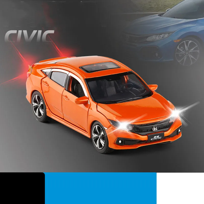 Высокая имитация литья под давлением модель автомобиля 2019 новый CIVIC 1/32