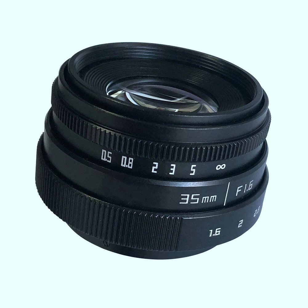 35 мм F1.6 C крепление объектива камеры с переходным кольцом для PanasOnic Olympus PEN E-P6 / E-PL7