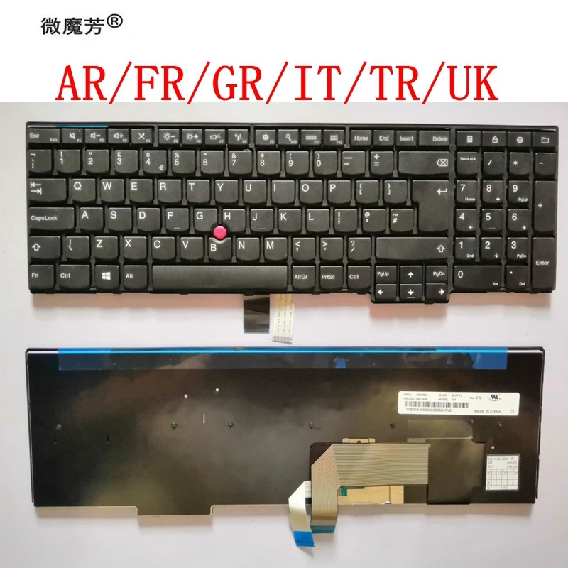SP/AR/FR/GR/IT/TR/UK новая клавиатура для ноутбука Lenovo W540 W541 W550s T540 T540p T550 L540 Edge E531 E540