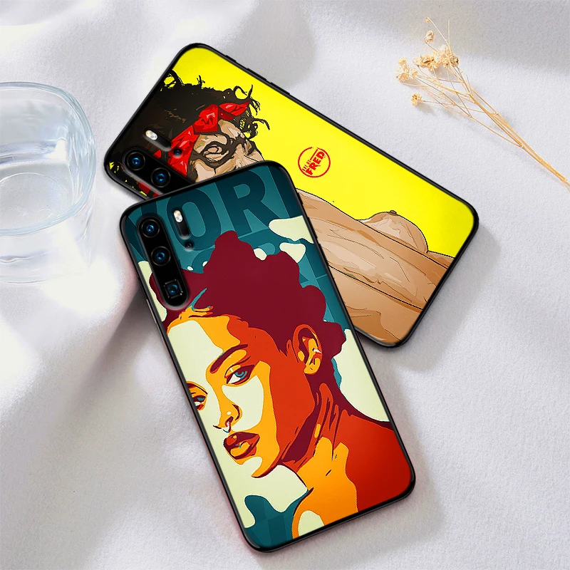 Мягкий силиконовый чехол rihanna с рисунком для девочек huawei P30 Lite Pro P Smart 2016 2019 P8 P9 P10 P20
