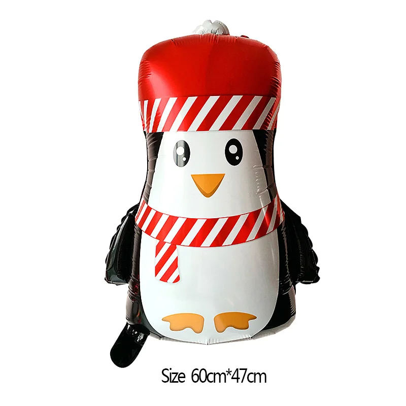 B03 Penguin Рождественский воздушный гелиевый воздушный шар покрытый фольгой Снеговик Санта Клаус Рождественская елка лося мальчик подарочная форма Globos для рождественского орнамента новогодний декор - Цвет: B03 Penguin