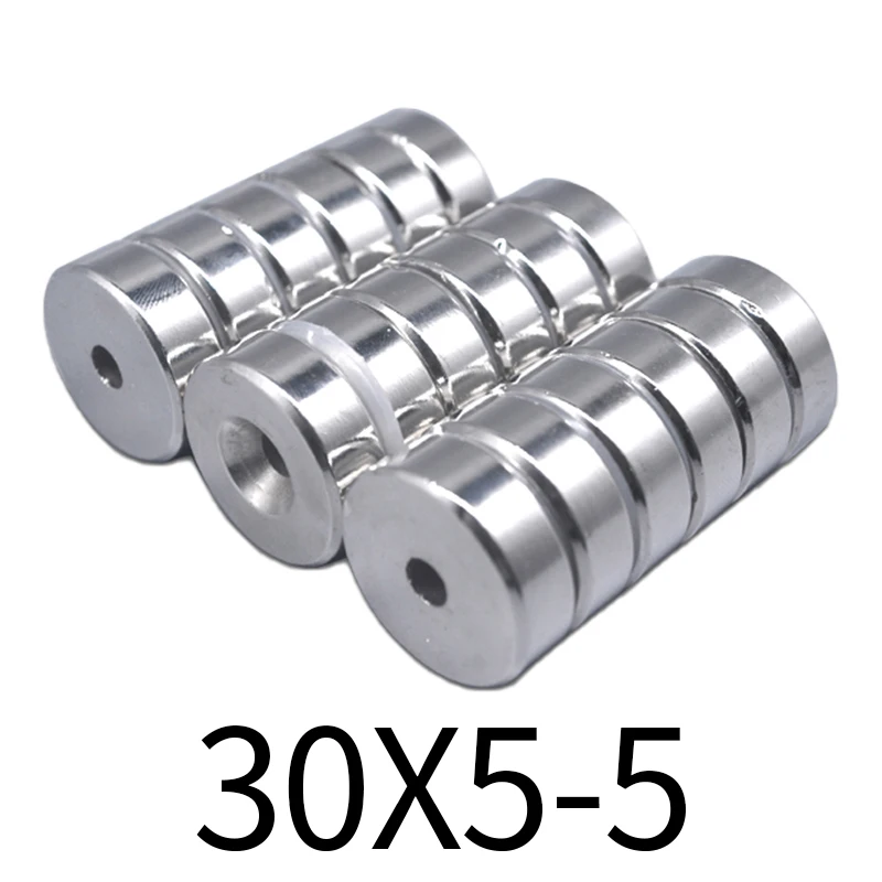 50/100/200 шт прочных счетчик погружения Кольцо Неодимовый Магнит 30x5 мм отверстие: 5