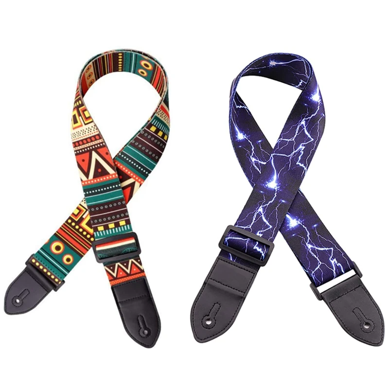 

Dropship-Guitar Strap,Adjustable Classical Guitar Strap Leather&Polyester,for Bass, Electric & Acoustic Guitars