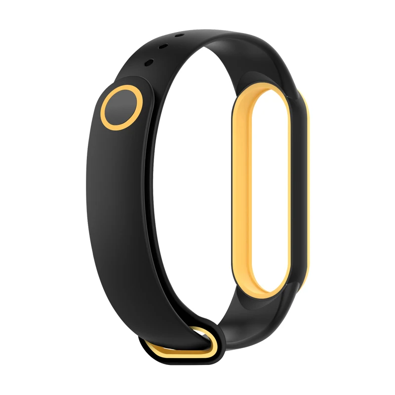 silicone tpu wristband suitable for mi band 3 4 5 two color replacement strap three point wristband smart wearable devices free global shipping