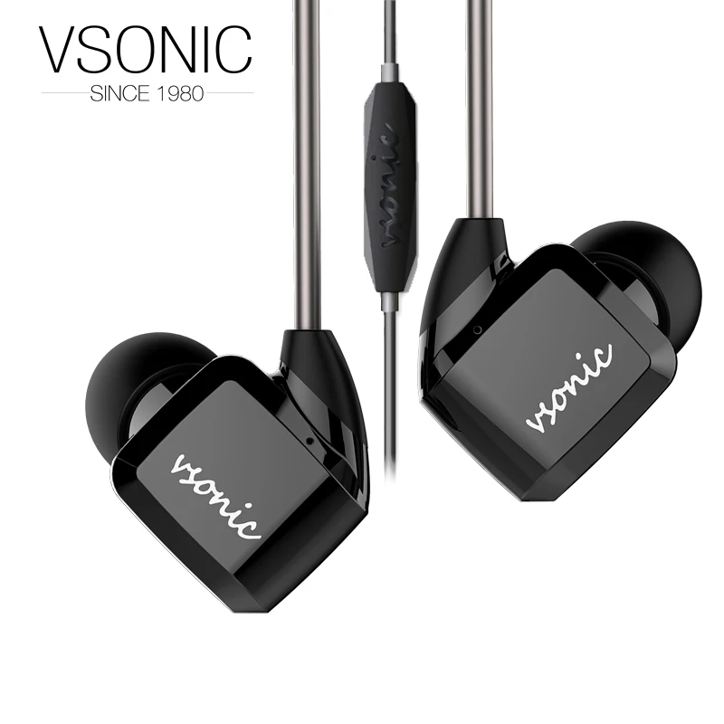 VSONIC новейший GR07 GR07i с микрофоном HIFI внутриканальные высокодинамические