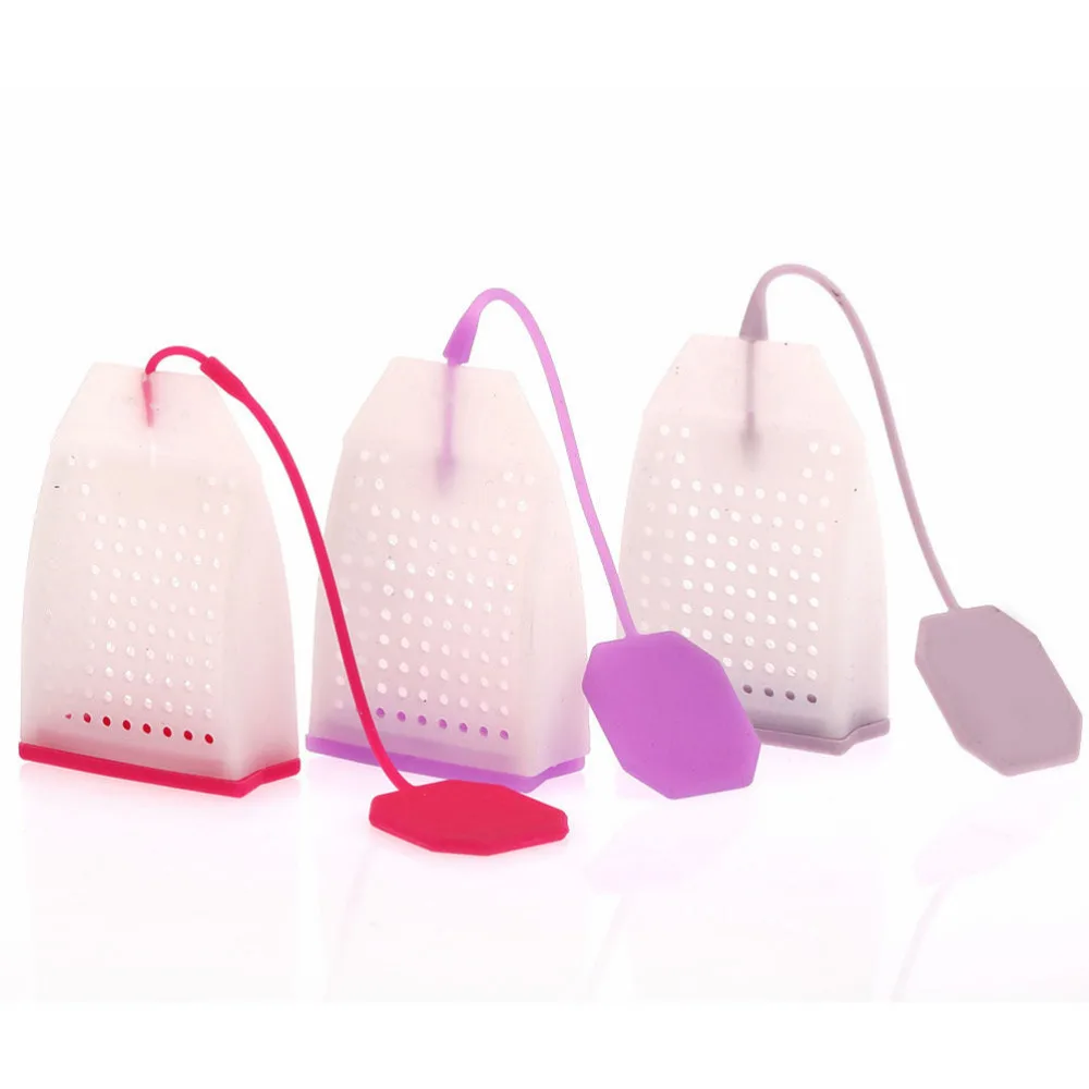 

1 Pcs Bag Shape Silicone Tea Strainer Herbal Spice Infuser Filter Diffuser Kitchen Tools .