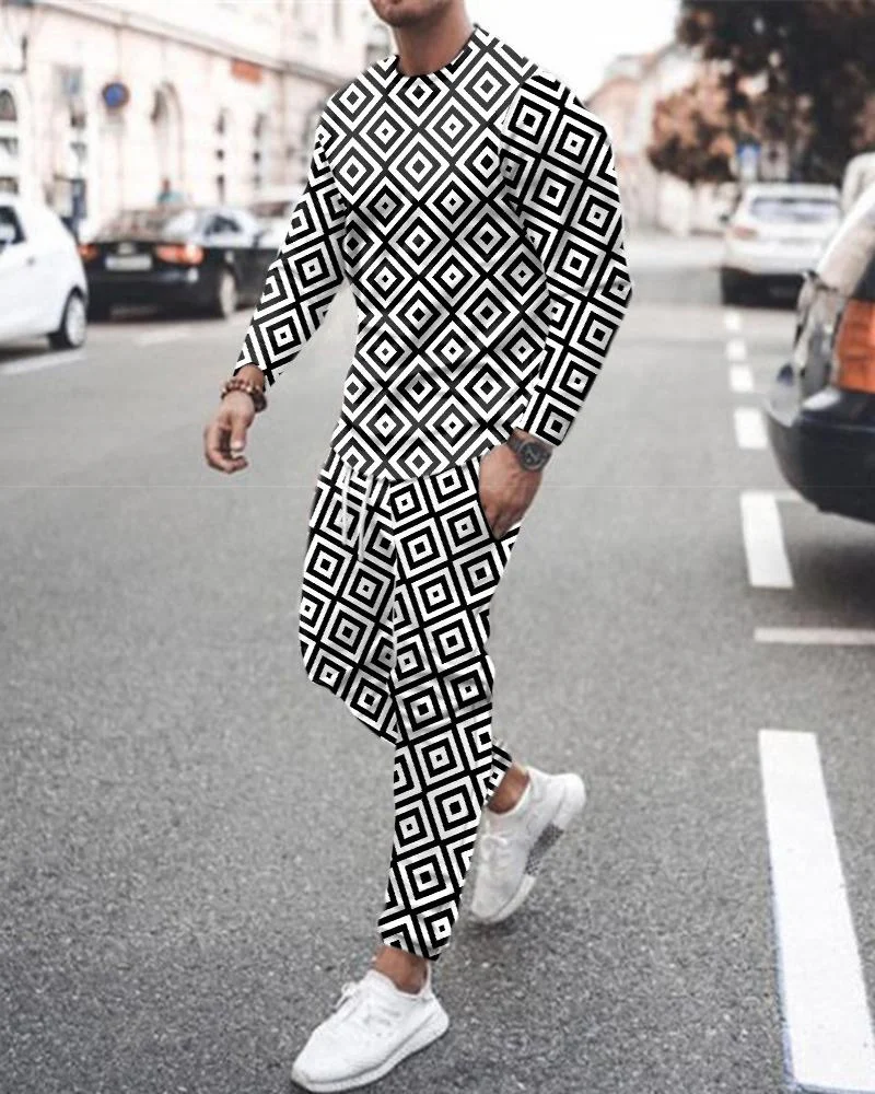 

Мужской костюм из двух предметов, повседневная спортивная одежда с длинным рукавом и брюками, мужской и женский костюм, спортивный костюм с ...