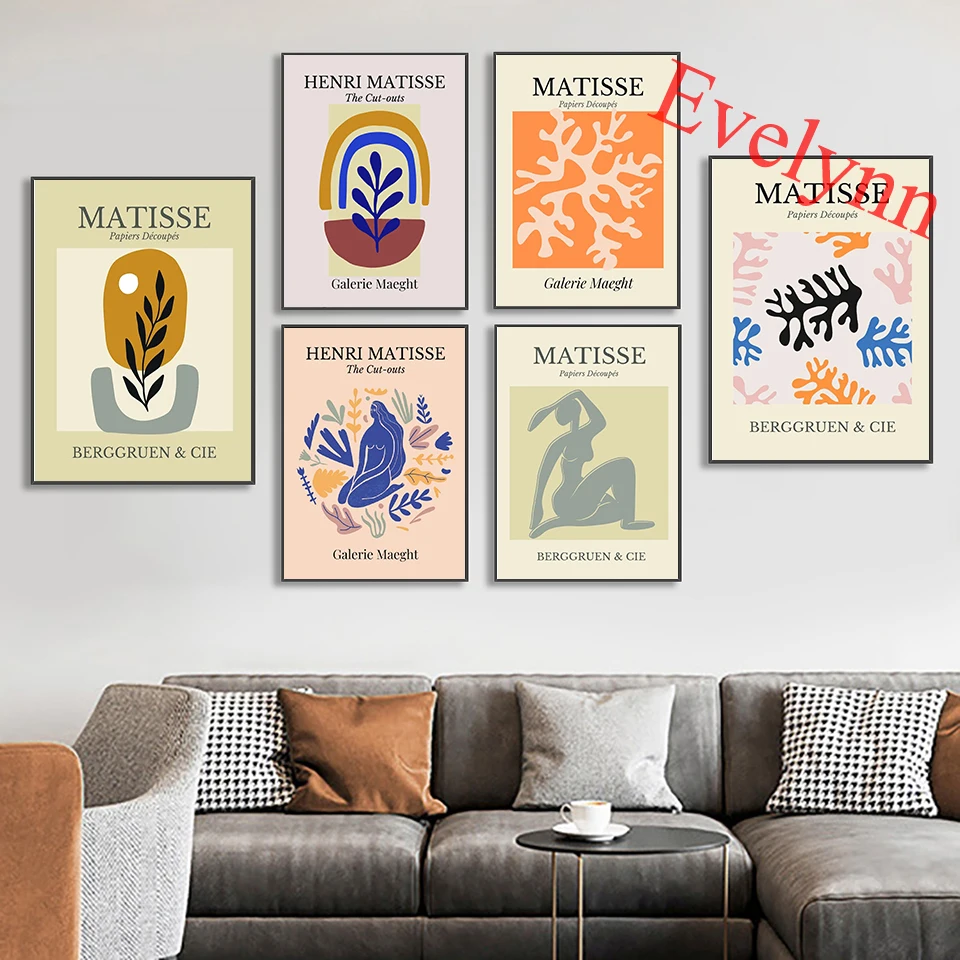 

Henri Matisse Poster, Colorful Art Painting Modern Living Room Decor Canvas Nordic Wall Art Prints Modular Pictures Unique Gift