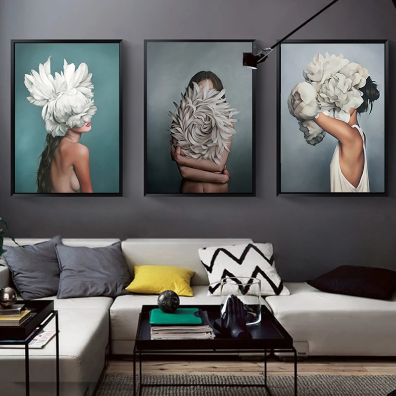 Скандинавская Современная фотография Женская абстрактная мода стильная Картина