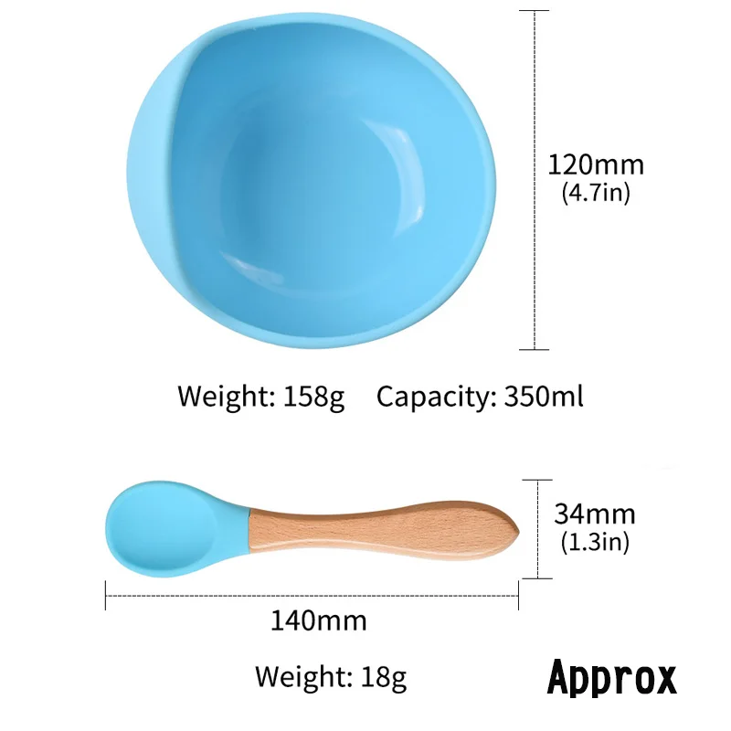 2021 силиконовая детская миска для кормления набор детской посуды нескользящая