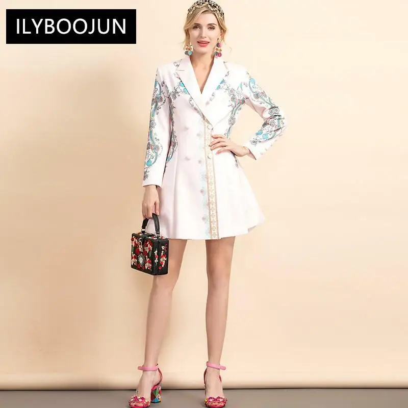 

New 2021 Fashion Designer Autumn Trench Women's Long Sleeve Double breasted Print Pink Outwear Coat
