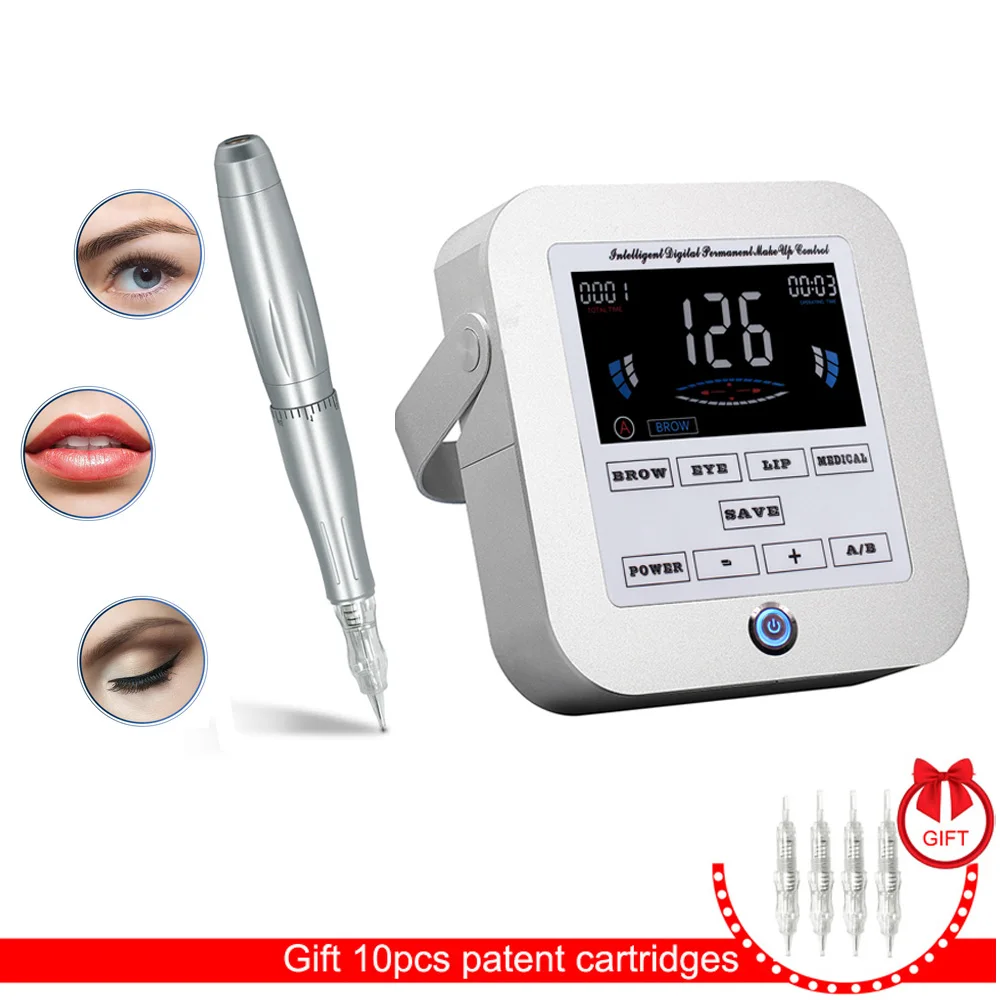 BMX Digital Permanent Makeup Machine Tattoo Kit Rotary Tattoo Machine Pen Tattoo Needles Power Supply Tattoo Accessories Kits