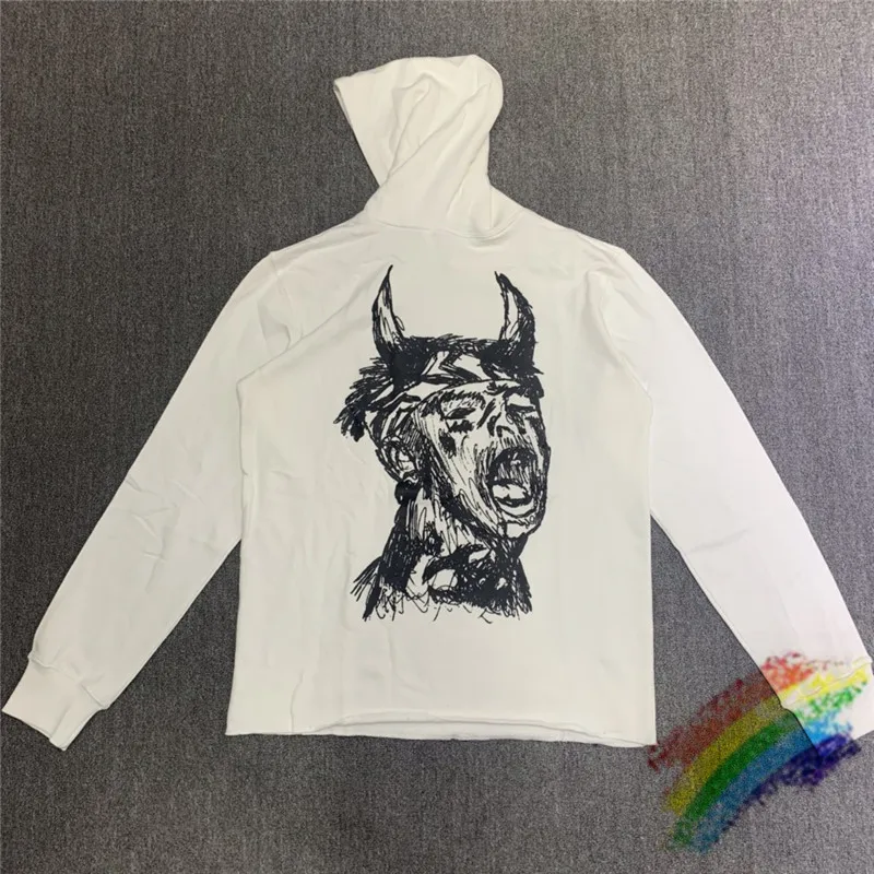 

Revenge Unisex Sweat Style Skull Hoodies Men Women Three-dimensional Lines Pullover Hooded