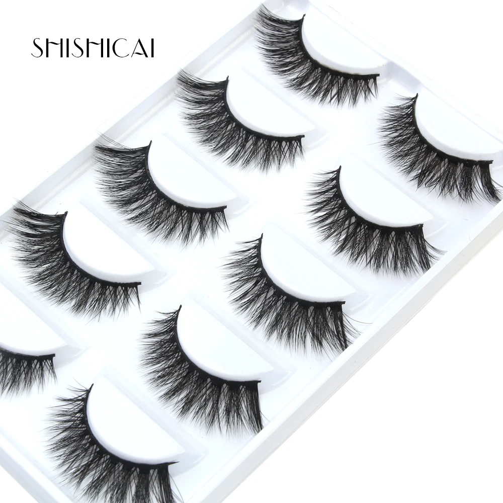 5 пар 3D норковые накладные ресницы натуральные длинные для глаз подвязка макияжа