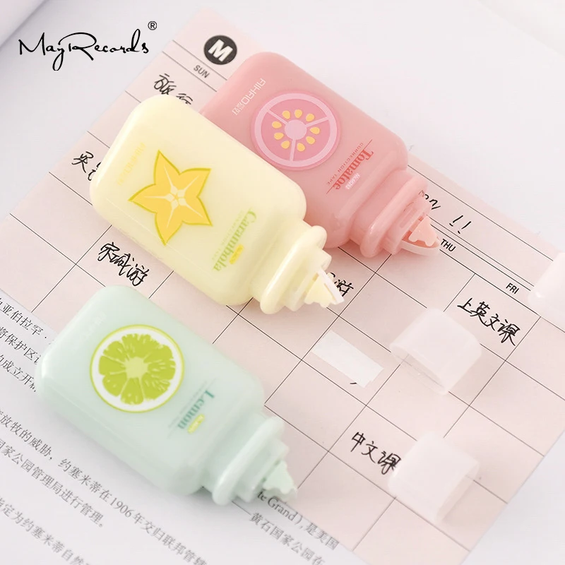 1 шт. Милая Мини Корректирующая лента с фруктами материал Escolar Kawaii Канцтовары