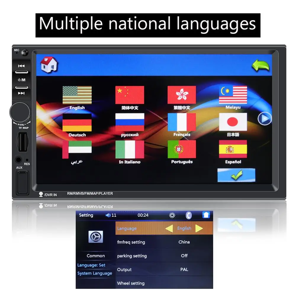 General 2 DIN Авторадио Bluetooth Автомагнитола стерео MP5 плеер Авто Multimidia gps навигация USB SD