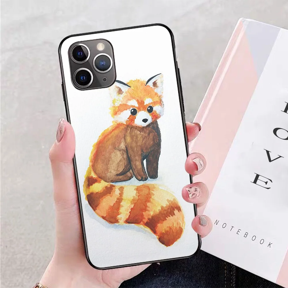 

For iPhone Red Panda Soft TPU Border Apple iPhone Case