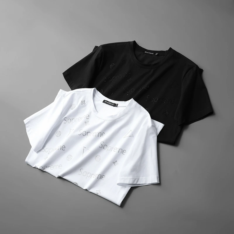 

Hot Fashion EU Designer Men's T-Shirts New Arrivals High Quality Brand Letters Tee Shirt Short Sleeve Summer Clothing A1178