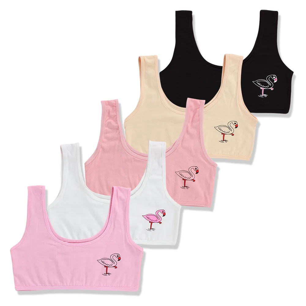 Летние тонкие льняные Мягкие Спортивные бюстгальтеры для девочек подростков с