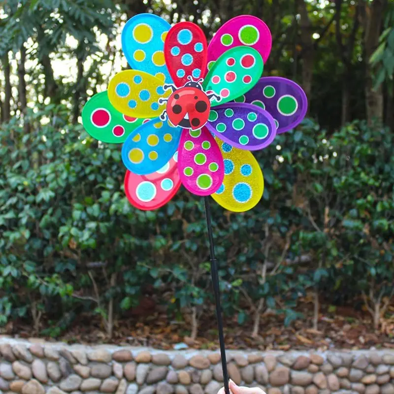 

Sequins Colorful Dot Windmill Wind Spinner Home Garden Yard Decoration Kids Toys B85C