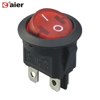 kcd1 round rocker switch 20mm 4 pin onoff 6a amps 250vac dpst latching 220v led lighted on car push button switches red