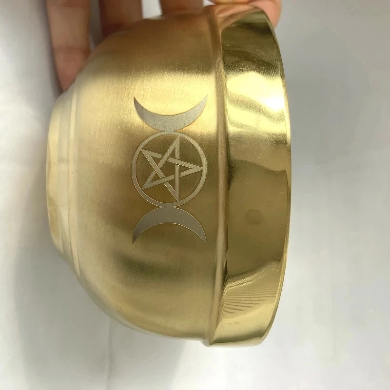 Новинка 2021 ритуальная чаша таро пентаграмма нержавеющая сталь позолота/столовая