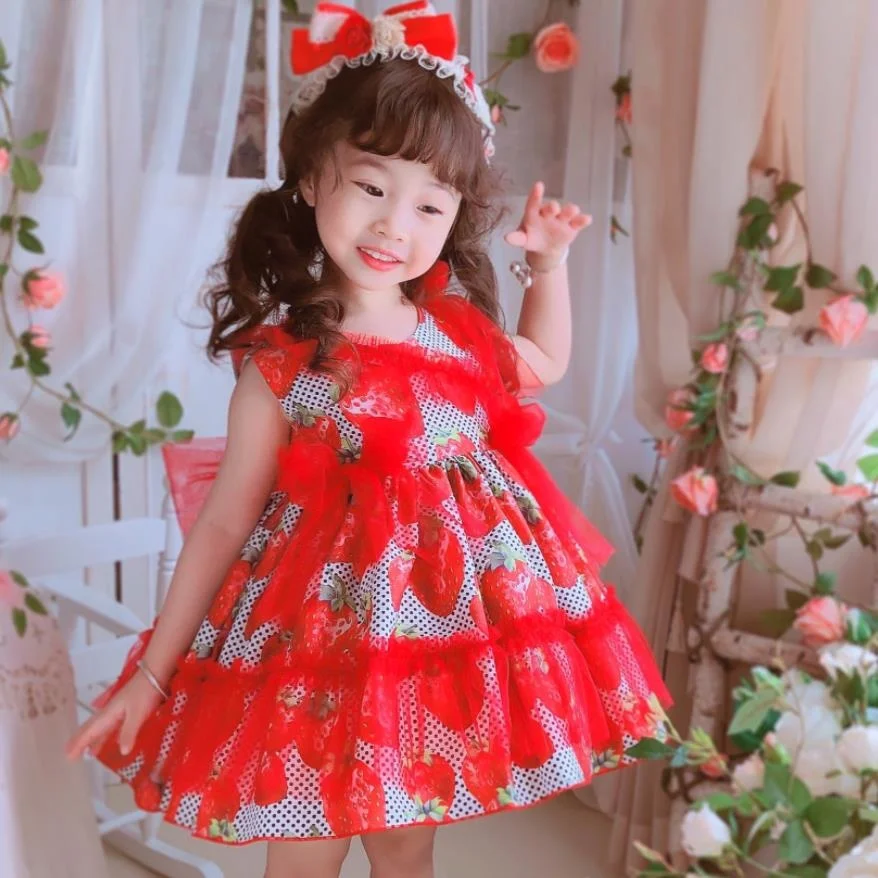 

Miayii Baby Clothing Spanish Vintage Lolita Ball Gown Bow Mesh Stitching Birthday Party Easter Princess Dresses For Girls A146