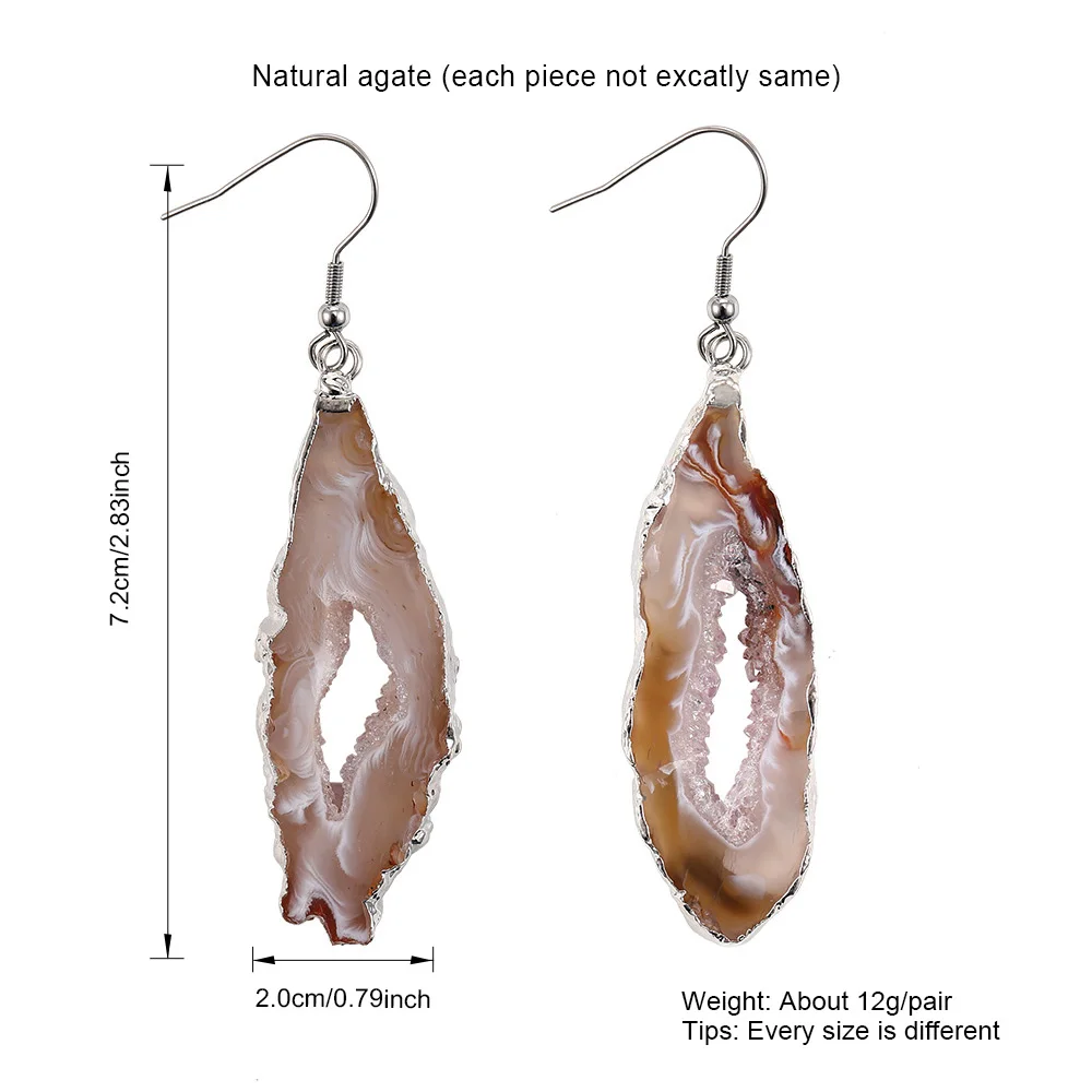 Женские серьги-подвески с натуральным сердоликом винтажные золотой окантовкой