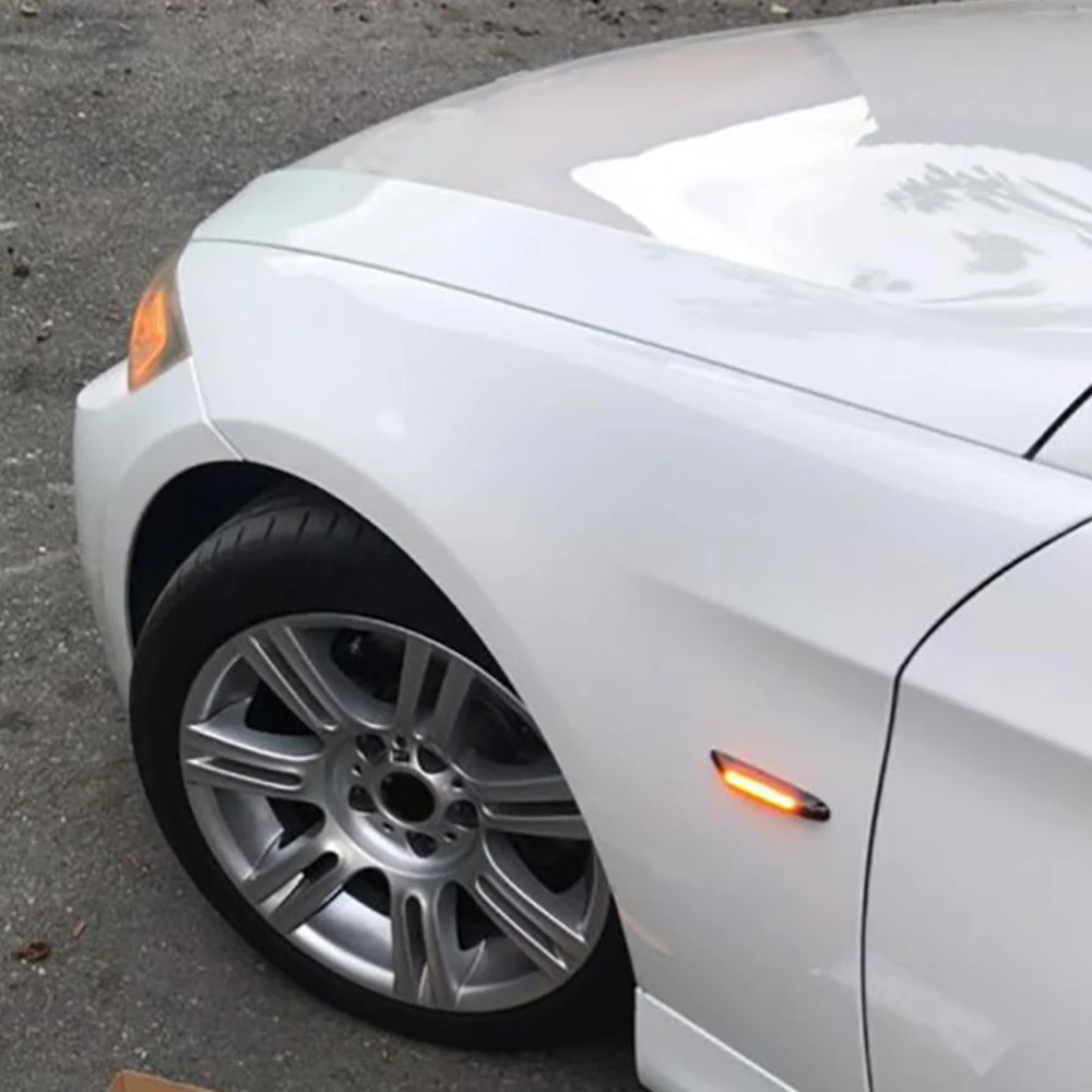 2 шт. дымовой объектив Динамический светодиодный указатель Поворота Боковой