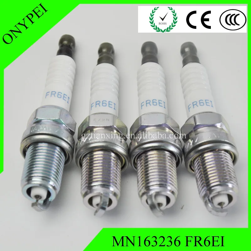 Бесплатная доставка 4 шт./лот FR6EI MN163236 свечи зажигания для Mitsubishi Endeavor Galant 3 8 Lancer 2 0 MN