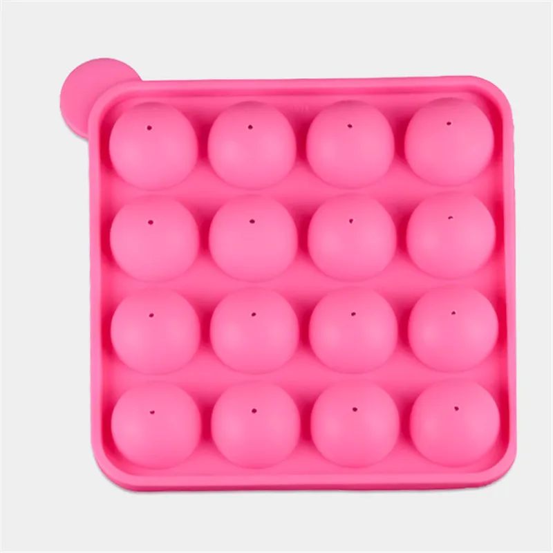 

Set of 16 Holes Lollipop Food Grade Silicone Moulds Anti-stick Candy Chocolate Ice Handmade Craft
