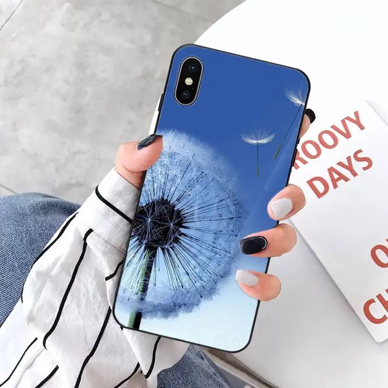 

flower Dandelion Ink Drawing Phone Case for iPhone 11 12 pro XS MAX 8 7 6 6S Plus X 5S SE 2020 XR mini
