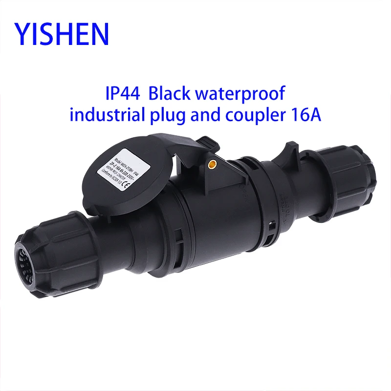 

Black Waterproof Dustproof Industrial Plug and Socket 3 Core 3 Pin 16A Male ＆ female Stage Lighting Power Supply Aviation 220V