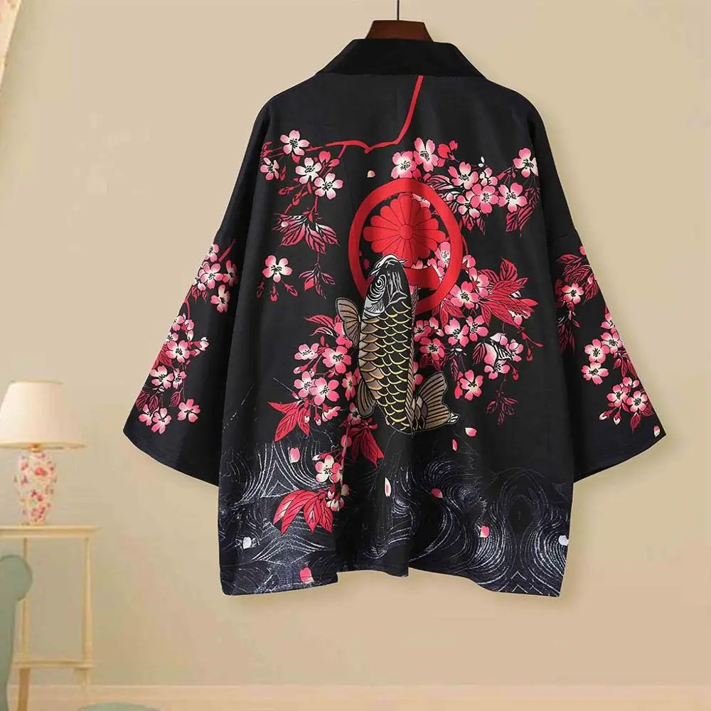 color 4 Самурайское Новое японское кимоно Haori для мужчин и женщин кардиган китайский дракон традиционный японский юкатас одежда азиатская одежда - Цвет: color 4