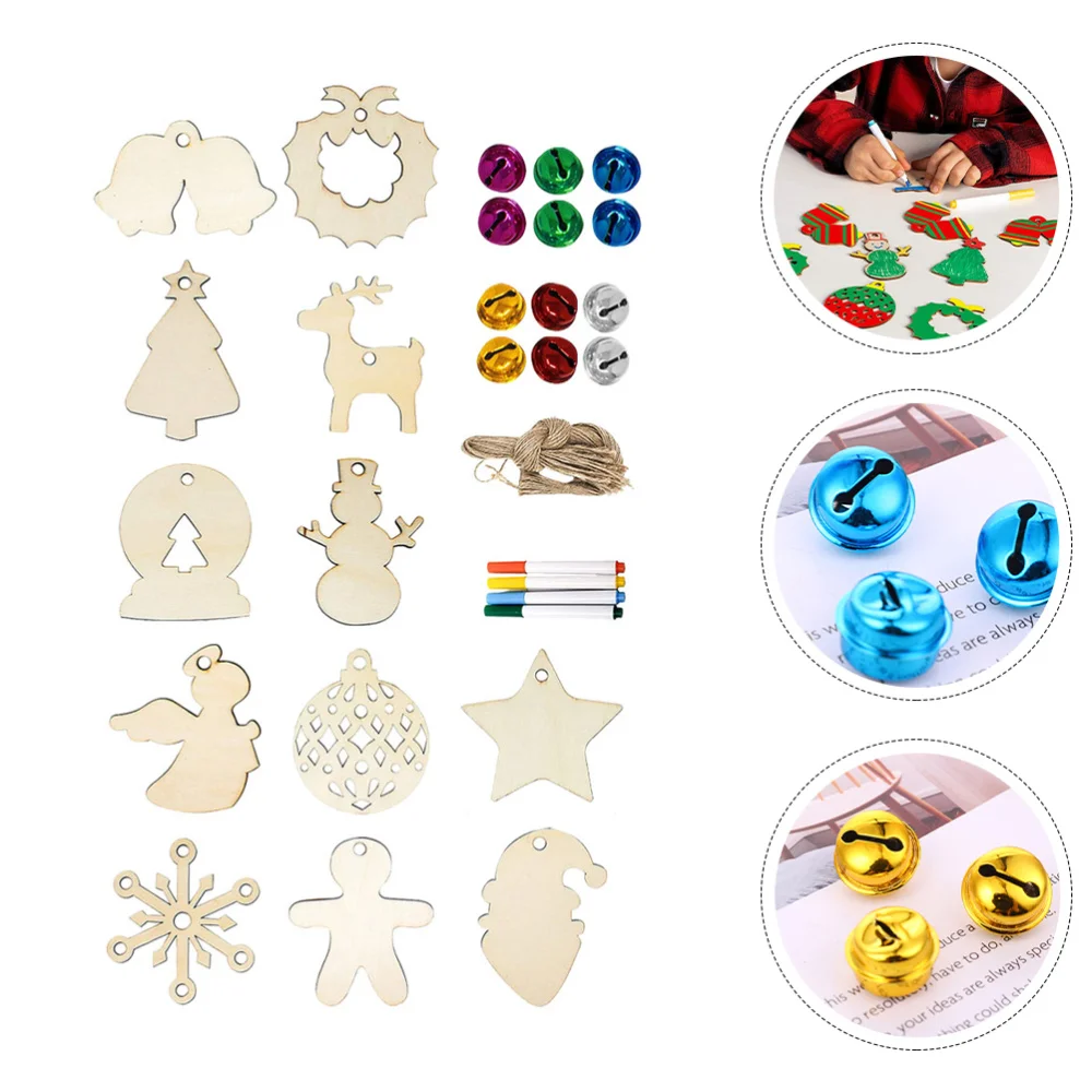 

1 Set Christmas Themed Design Blank Wood Slices Wooden Slices Wood Chips