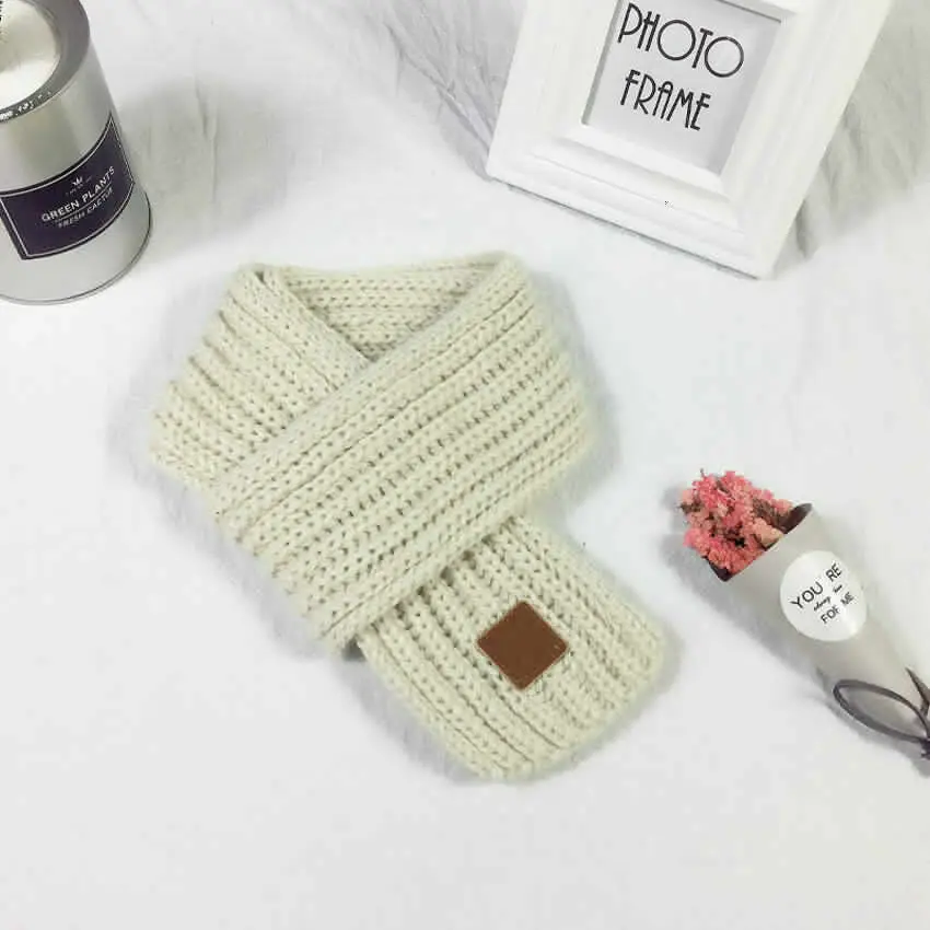 

Модный вязаный шарф для мальчиков и девочек, теплый однотонный шарф на осень и зиму, 2021