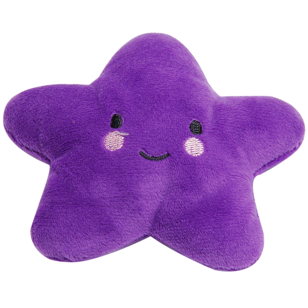 

1pc Purple Five-Pointed Star Pet Toy Cute Creative Fruit Cartoon Animal Plush Vocal Pet Chew Toy Dog Sound Toy Dog Supplies