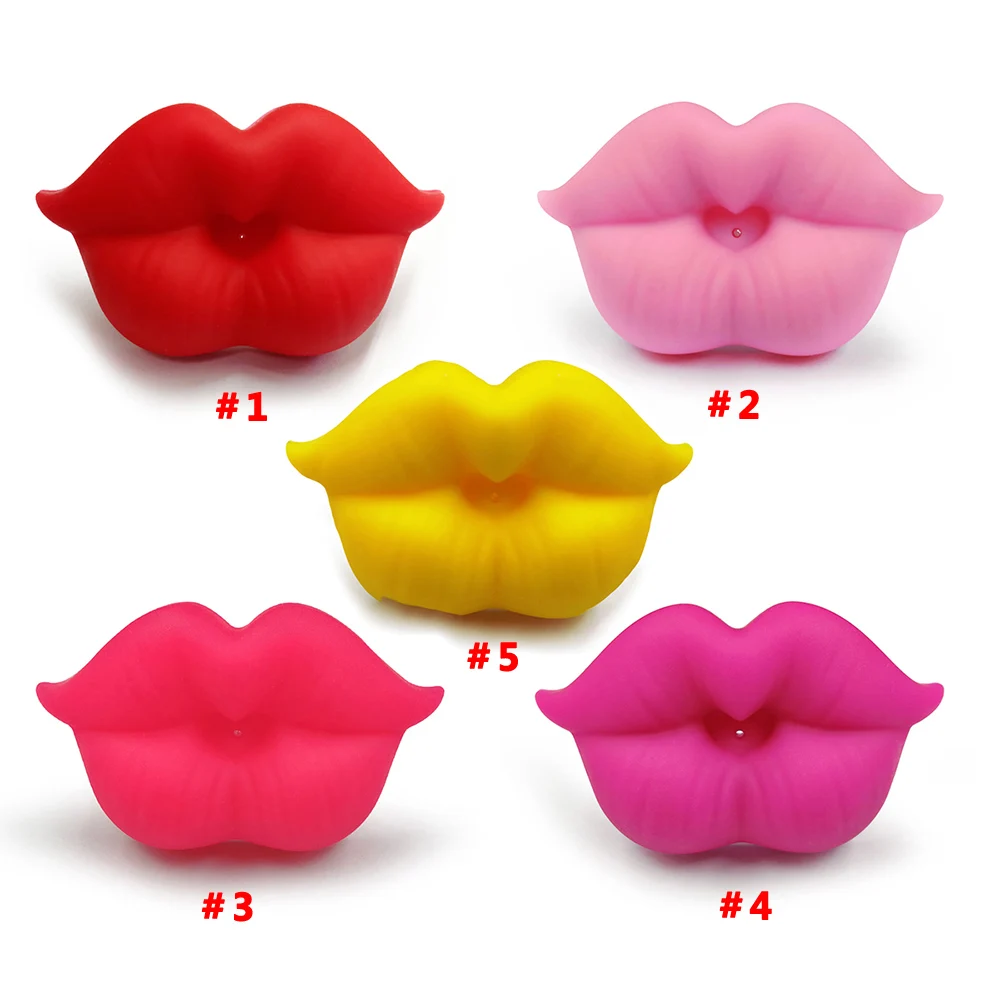 Chupete de labios para beb&eacute; de 0 a 3 a&ntilde;os, Clip de labios rojos, chupete falso con dos agujeros de ventilaci&oacute;n, silicona divertida para beb&eacute;-0