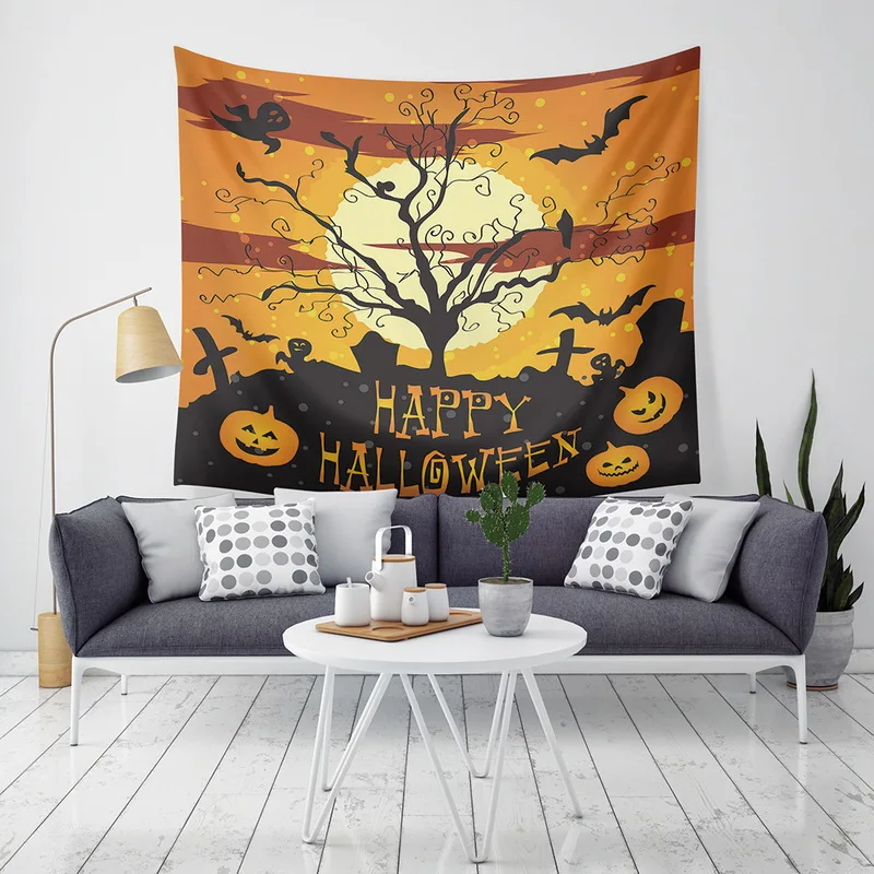 Новейшая мода гобелен печать 2019 Хэллоуин корзинка для Хэллоуина Ужасный Призрак